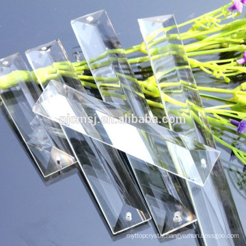 crystal glass triangular prism bead for wedding decoration